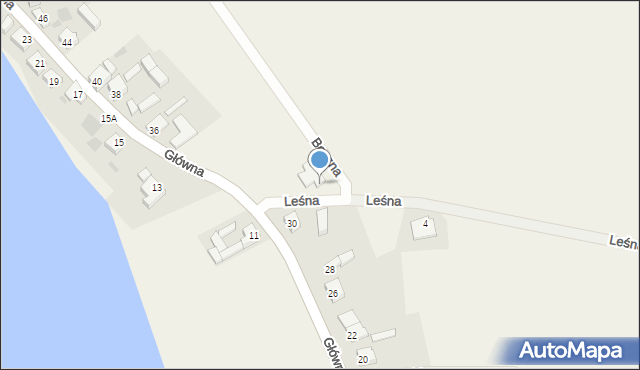 Krzycko Małe, Leśna, 1, mapa Krzycko Małe