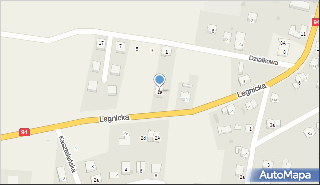 Kunice, Legnicka, 1a, mapa Kunice