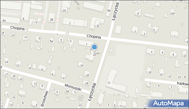Kutno, Łęczycka, 10, mapa Kutno