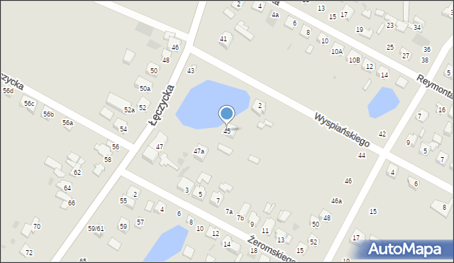 Kutno, Łęczycka, 45, mapa Kutno