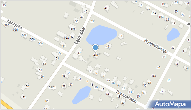 Kutno, Łęczycka, 47a, mapa Kutno