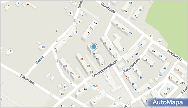 Kuźnia Raciborska, Lewandowskiego Roberta, 6c, mapa Kuźnia Raciborska