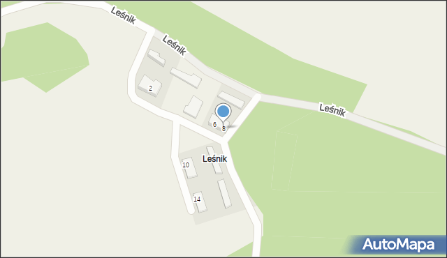 Kwilcz, Leśnik, 8, mapa Kwilcz