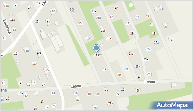 Łacha, Leśna, 19A, mapa Łacha