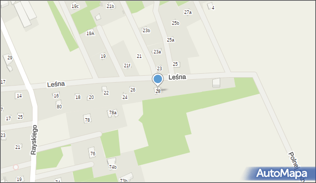 Łacha, Leśna, 28, mapa Łacha