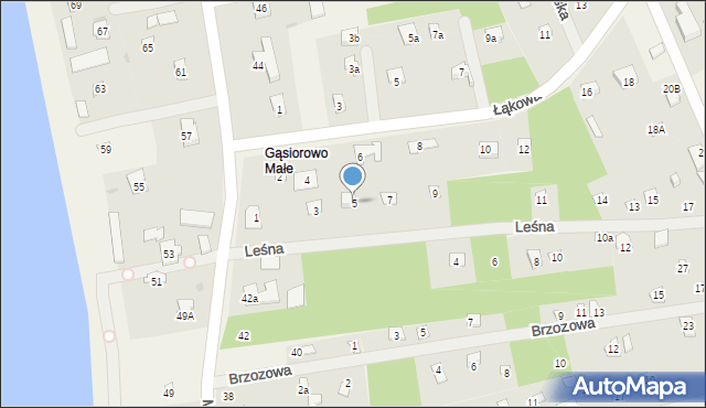 Łacha, Leśna, 5, mapa Łacha