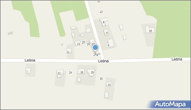 Ładzice, Leśna, 27a, mapa Ładzice