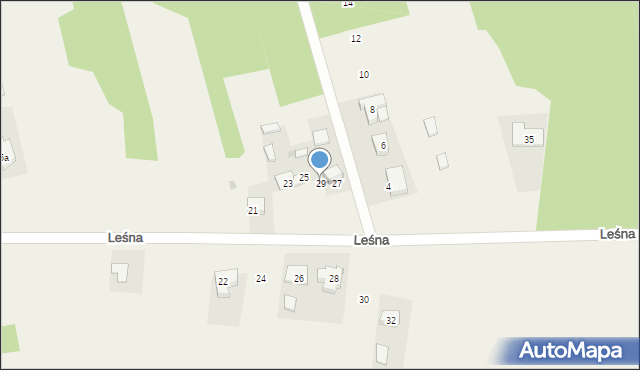 Ładzice, Leśna, 29, mapa Ładzice