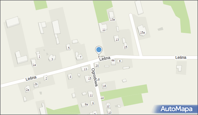 Ładzice, Leśna, 9, mapa Ładzice