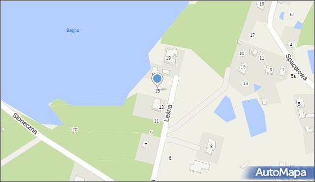 Ładzyń, Leśna, 15, mapa Ładzyń