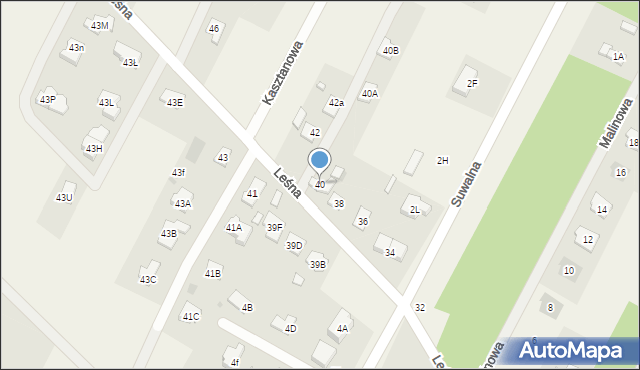 Łajski, Leśna, 40, mapa Łajski