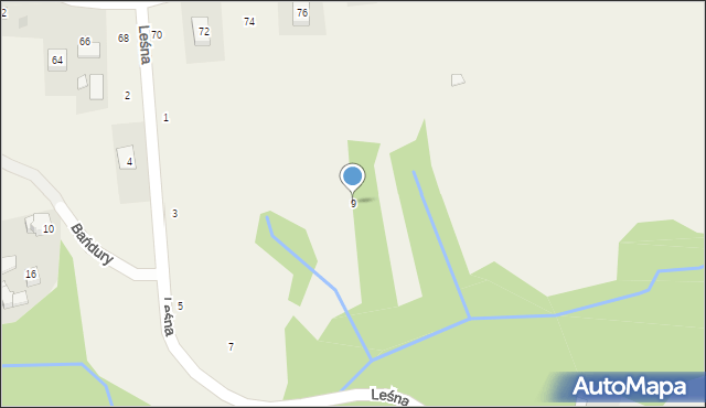 Lanckorona, Leśna, 9, mapa Lanckorona