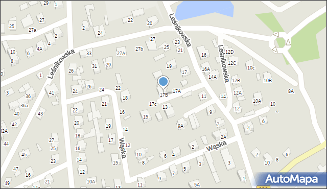 Łapy, Leśnikowska, 17B, mapa Łapy