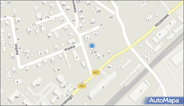 Łapy, Leśnikowska, 2, mapa Łapy