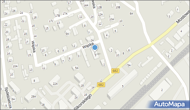 Łapy, Leśnikowska, 3, mapa Łapy