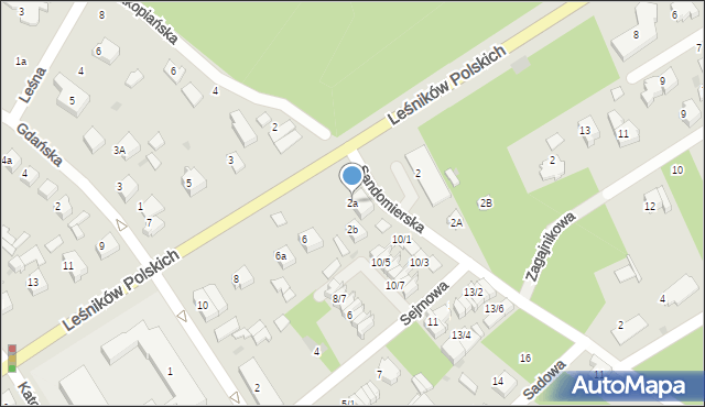 Łask, Leśników Polskich, 2a, mapa Łask