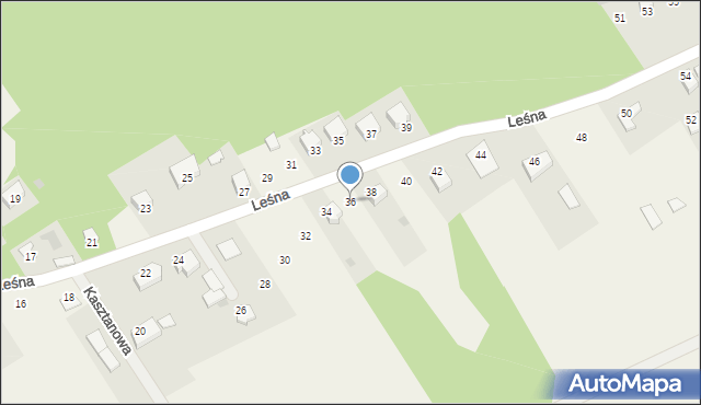 Laskowiec, Leśna, 36, mapa Laskowiec