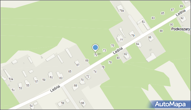 Laskowiec, Leśna, 71, mapa Laskowiec