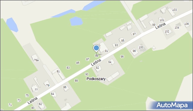 Laskowiec, Leśna, 89, mapa Laskowiec