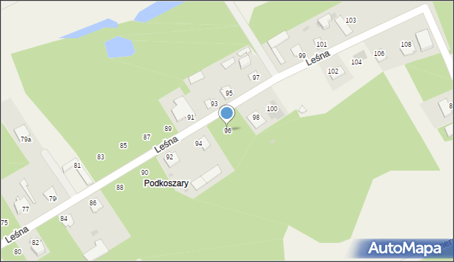 Laskowiec, Leśna, 96, mapa Laskowiec