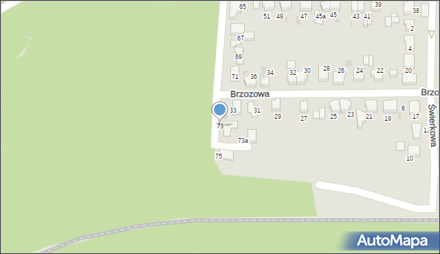 Łaziska Górne, Leśna, 73, mapa Łaziska Górne