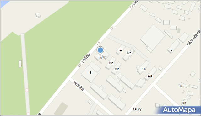 Łazy, Leśna, 10, mapa Łazy