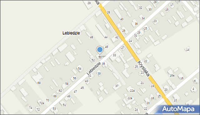 Lebiedzie, Lebiedzie, 50, mapa Lebiedzie