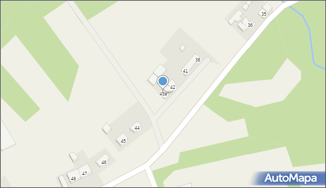 Łebień, Łebień, 43a, mapa Łebień