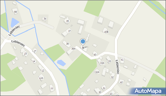 Łebieniec, Łebieniec, 38, mapa Łebieniec