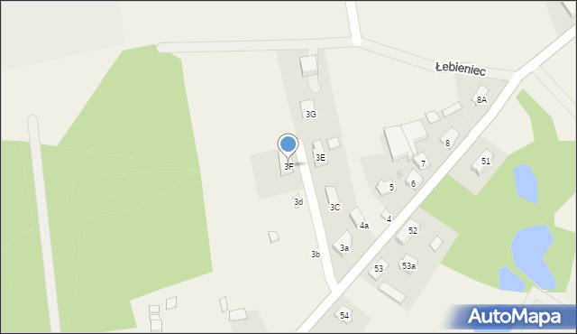 Łebieniec, Łebieniec, 3F, mapa Łebieniec