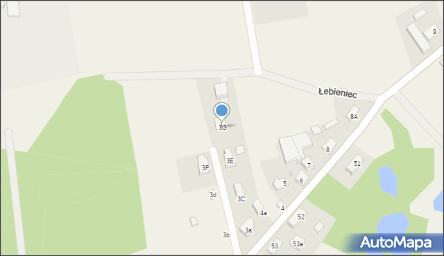 Łebieniec, Łebieniec, 3G, mapa Łebieniec