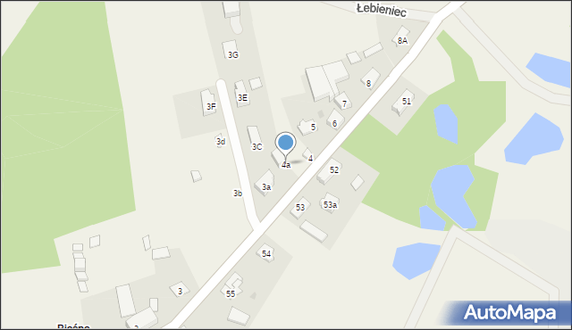 Łebieniec, Łebieniec, 4a, mapa Łebieniec