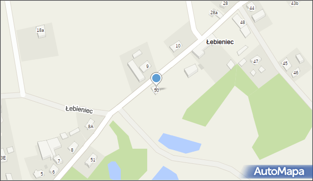 Łebieniec, Łebieniec, 50, mapa Łebieniec