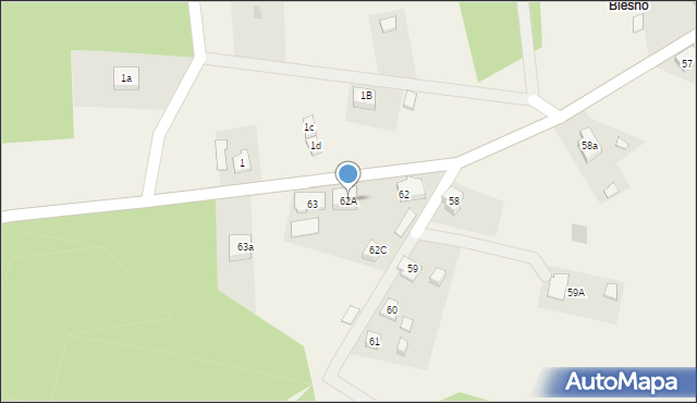 Łebieniec, Łebieniec, 62A, mapa Łebieniec