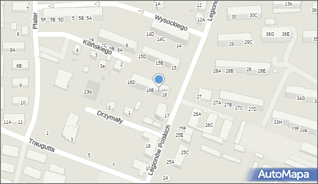 Lębork, Legionów Polskich, 16A, mapa Lębork