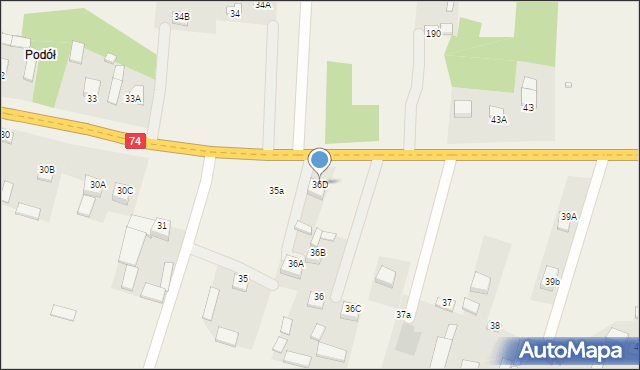 Lechów, Lechów, 36D, mapa Lechów