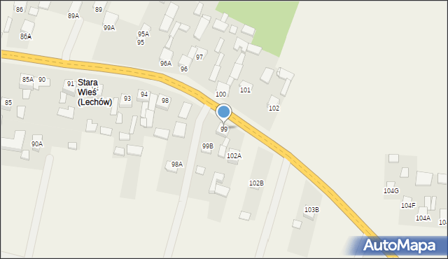 Lechów, Lechów, 99, mapa Lechów