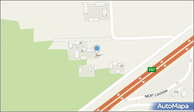 Lechów, Lechów, 28A, mapa Lechów