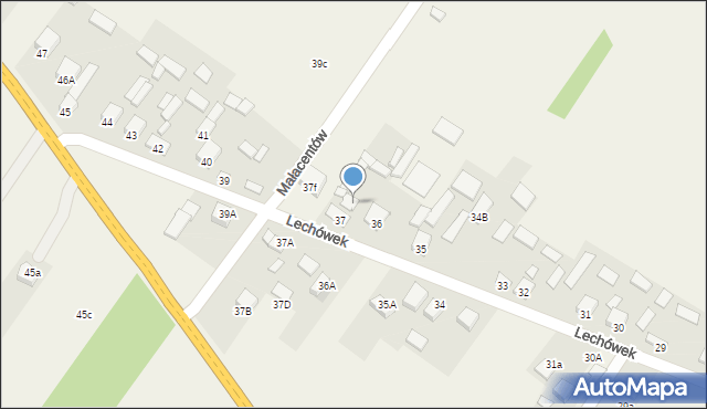 Lechówek, Lechówek, 37e, mapa Lechówek