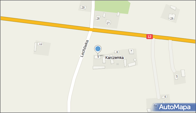 Lechówka, Lechówka, 9, mapa Lechówka