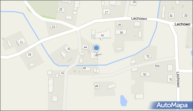 Lechowo, Lechowo, 40, mapa Lechowo