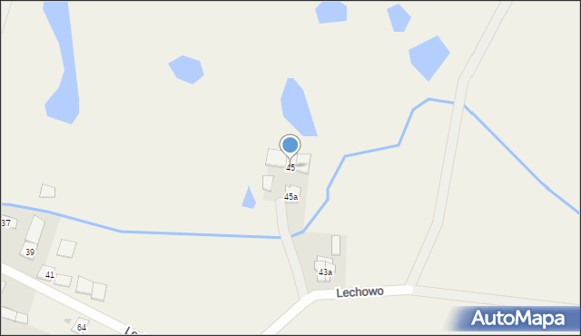 Lechowo, Lechowo, 45, mapa Lechowo