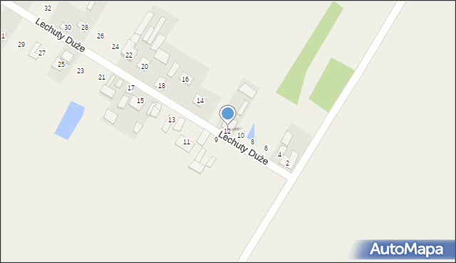 Lechuty Duże, Lechuty Duże, 12, mapa Lechuty Duże