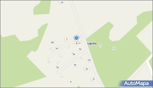 Łęcino, Łęcino, 5, mapa Łęcino