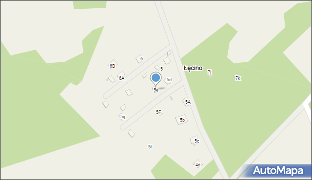 Łęcino, Łęcino, 5e, mapa Łęcino