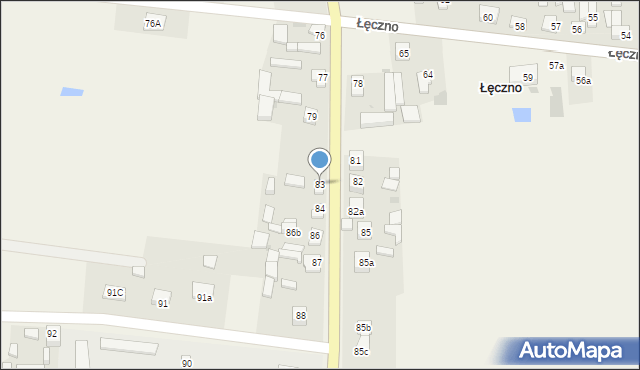 Łęczno, Łęczno, 83, mapa Łęczno