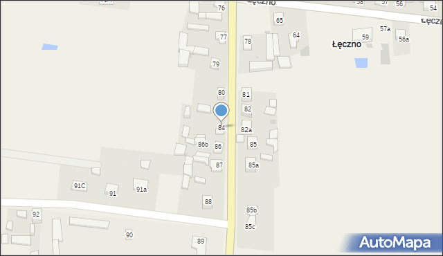 Łęczno, Łęczno, 84, mapa Łęczno