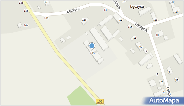 Łęczyca, Łęczyca, 13A, mapa Łęczyca