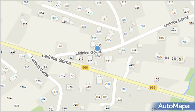 Lednica Górna, Lednica Górna, 102A, mapa Lednica Górna