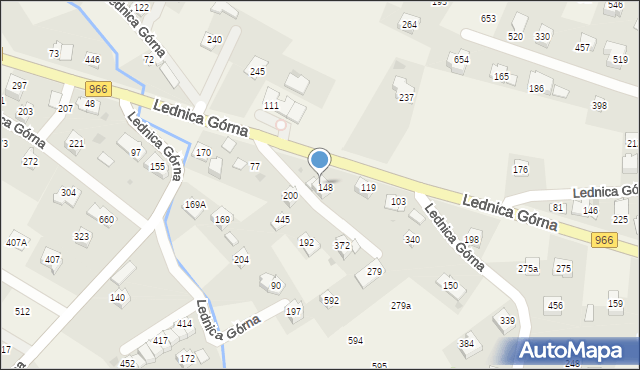 Lednica Górna, Lednica Górna, 148A, mapa Lednica Górna